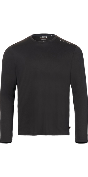 2026 Musto Mens Evo Crew Sunblock Long Sleeve T-Shirt 82433 - Black